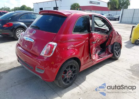 2012 Fiat 500 Sport z USA, uszkodzony, nr VIN 3C3CFFBR9CT208576